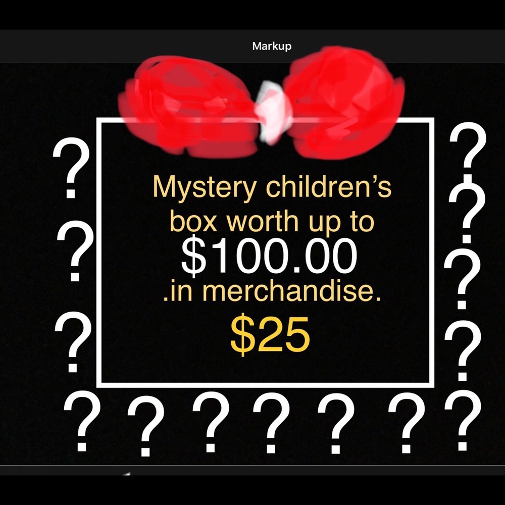 $25.00 MYSTERY BOX FOR KIDS worth up to $100.00